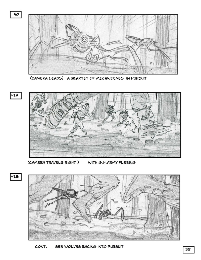 Illustration for article titled Thrilling Storyboards for Spielberg's Delayed Robopocalypse Movie